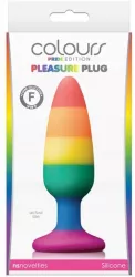 Dop Anal Colours Pride Edition Pleasure Plug Medium NS Toys Multicolor grosime 3.5 cm lungime 13 cm cu ventuza 