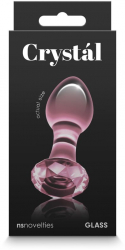 Dop Anal Crystal Gem NS Toys Roz grosime 3.9 cm lungime 8.9 cm 