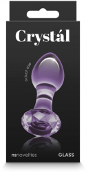 Dop Anal Crystal Gem NS Toys Violet grosime 3.9 cm lungime 8.9 cm 