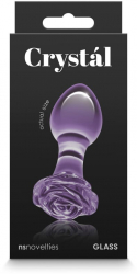 Dop Anal Crystal Rose NS Toys Violet grosime 3.9 cm lungime 8.9 cm 