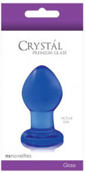 Dop Anal Crystal Small Blue NS Toys Albastru grosime 3.6 cm lungime 6.4 cm 