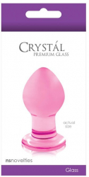 Dop Anal Crystal Small NS Toys Roz grosime 3.2 cm lungime 6.4 cm 