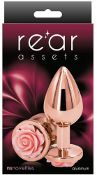 Dop Anal Rear Assets Rose Medium NS Toys Roz grosime 3.3 cm lungime 8.8 cm 