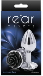 Dop Anal Rear Assets Rose Small NS Toys Negru - Argintiu grosime 3.2 cm lungime 7.6 cm 