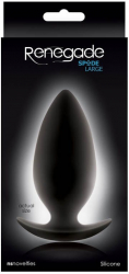 Dop Anal Renegade Spades Large NS Toys Negru grosime 3.5 cm lungime 10 cm 