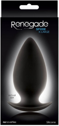 Dop Anal Renegade Spades X Large NS Toys Negru grosime 5 cm lungime 11.2 cm 