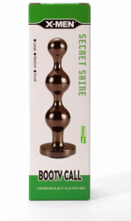 Dop Anal Secret Shine Booty Call Gun Colour S X-Men Negru grosime 2.3 cm lungime 10.5 cm 