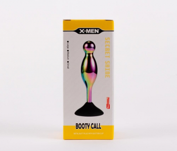 Dop Anal Secret Shine Booty Call L V X-Men Multicolor grosime 2 - 2.5 cm lungime 12 cm cu ventuza 