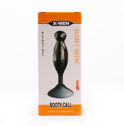 Dop Anal Secret Shine Booty Call L VI X-Men Negru grosime 2.5 - 3.5 cm lungime 15 cm cu ventuza 