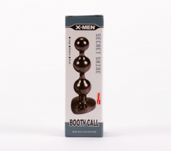 Dop Anal Secret Shine Booty Call M II X-Men Negru grosime 1.5 - 2 - 2.5 cm lungime 12.5 cm 