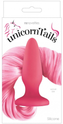 Dop Anal Unicorn Tails Pastel NS Toys Roz grosime 3 cm lungime 10.3 cm 