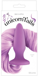 Dop Anal Unicorn Tails Pastel NS Toys Violet grosime 3 cm lungime 10.3 cm 