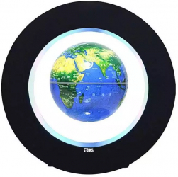 Glob Magnetic Levitant SIKS® Iluminare LED Suport Rotund Cablu de Alimentare Rotatie Automata Albastru 