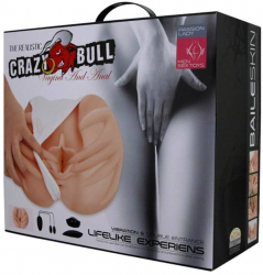 Masturbator Crazy Bull Crazy Bull Mens with bullet Flesh 1 culoarea Pielii lungime 22.5 cm forma anus - vagin cu telecomanda - cu vibratii 