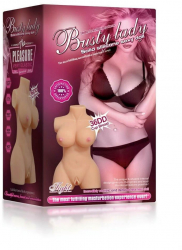 Masturbator Mistress Busty Lady Half Body Sex Doll culoarea Pielii lungime 40 cm forma sani - anus - vagin 
