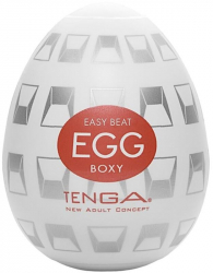Masturbator Tenga EGG BOXY Alb lungime 8 cm forma normala 