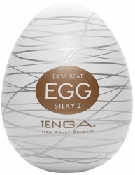Masturbator Tenga EGG SILKY II Alb lungime 6 cm forma normala 