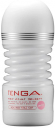 Masturbator Tenga ROLLING HEAD CUP SOFT Alb lungime 15.5 cm forma normala 