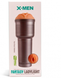 Masturbator X-Men X-MEN Fantasy Ladylight Vagina Negru - culoarea Pielii lungime 16.5 cm forma vagin 