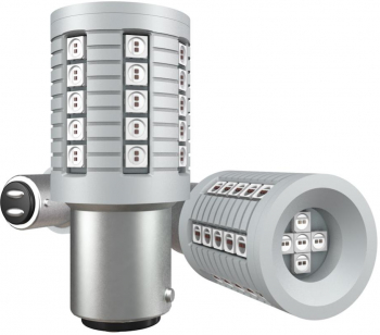 Set de 2 becuri led Xentech Light 45 SMD 3030 P21w5w rosu 30w 
