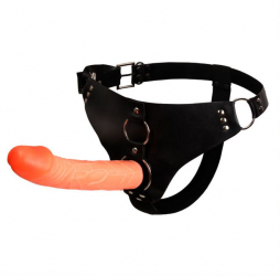 Strap On unisex Dildo Inclus Voluptas Ultra Passionate Ham culoarea Pielii 19.8 cm 