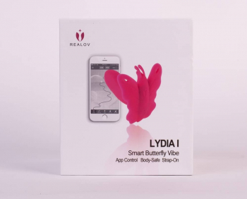 Vibrator Clitoris Realov Lydia I Smart Butterfly Vibe Aplicatie Telefon Realov 2.7 grosime 8.7 cm lungime Roz 