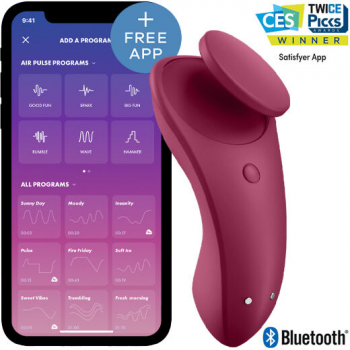 Vibrator Clitoris Sexy Secret Aplicatie Telefon Satisfyer 3.9 grosime 8.57 cm lungime Visiniu 