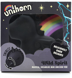 Vibrator Clitoris Unihorn Wild Spirit stimulare clitoris Unihorn 1.3.2003 grosime 9.5 cm lungime Negru 