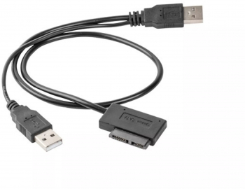 Cablu adaptor USB2.0 la SATA pentru Slim SATA 13-pini SSD DVD 50cm Cablexpert Gembird 