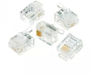 Mufa modulara telefon RJ11 4/6 6P4C pentru cablu plat 