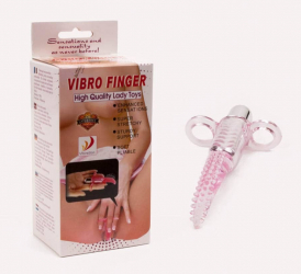 Vibrator Deget Voluptas Limba cu vibratii 10 cm Roz 