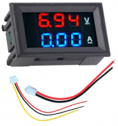 Voltmetru si Ampermetru 0-50A rosu DC 4-30V VOLT/AMP 50A 