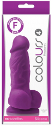 Dildo NS Toys cu testicule - si ventuza Colours Pleasures lungime 14 cm diametru 3.6 cm 