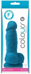 Dildo NS Toys cu testicule - si ventuza Colours Pleasures lungime 14 cm diametru 3.6 cm 