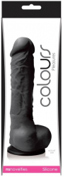 Dildo NS Toys cu testicule - si ventuza Colours Pleasures Small lungime 17.8 cm diametru 3.8 cm 