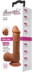 Dildo Voluptas cu testicule - si ventuza Beautiful Johnson lungime 22.2 cm diametru 4.7 cm 