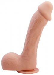 Dildo Voluptas cu testicule - si ventuza Beautiful Johnson lungime 23.4 cm diametru 4.7 cm 