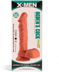 Dildo X-Men cu testicule - si ventuza Ogdens Cock lungime 16.5 cm diametru 4 cm 