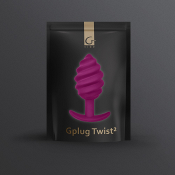 Dop Anal G-Vibe Gplug Twist 2 Sweet Raspberry Visiniu grosime 3.9 cm lungime 10.5 cm 