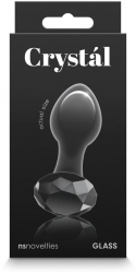 Dop Anal NS Toys Crystal Gem Negru grosime 3.9 cm lungime 8.9 cm 