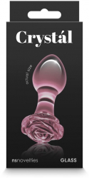 Dop Anal NS Toys Crystal Rose Roz grosime 3.9 cm lungime 8.9 cm 
