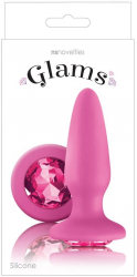 Dop Anal NS Toys Glams Gem Roz grosime 3 cm lungime 10.5 cm 