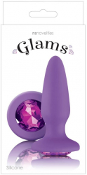 Dop Anal NS Toys Glams Gem Violet grosime 3 cm lungime 10.5 cm 
