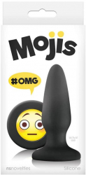 Dop Anal NS Toys Mojis OMG Medium Negru grosime 3 cm lungime 10.5 cm cu ventuza 