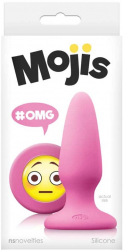 Dop Anal NS Toys Mojis OMG Medium Roz grosime 3 cm lungime 10.5 cm cu ventuza 
