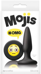 Dop Anal NS Toys Mojis OMG Negru grosime 2.1 cm lungime 8.5 cm cu ventuza 