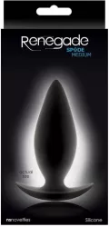 Dop Anal NS Toys Renegade Spades Medium Negru grosime 3.5 cm lungime 10 cm 
