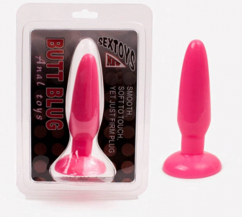 Dop Anal Voluptas Butt Plug Anal Toys Roz grosime 3.5 cm lungime 13.5 cm cu ventuza 