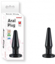 Dop Anal Voluptas Charmly Anal Plug Medium Negru grosime 3.6 cm lungime 12.4 cm 