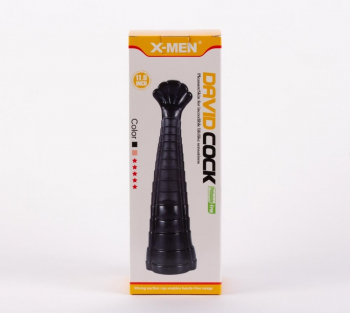 Dop Anal X-Men Davids Cock II Negru grosime 8 cm lungime 30 cm cu ventuza 